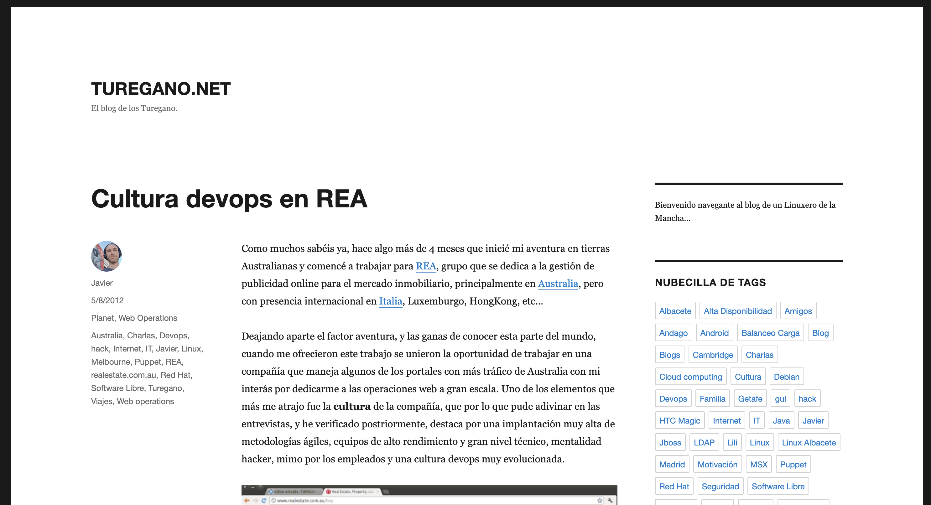 blog.turegano.net screenshot.